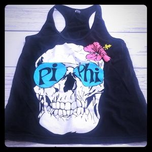 American apparel Skull tank